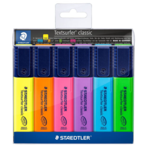 staedtler set of 6 neon colored highlighters