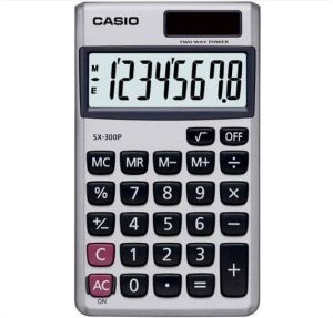 Casio Calculator (SX-300P-W-DP) Portable, White