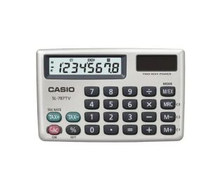 Casio Calculator (SL787TV-WE-W-DH) Practical, White