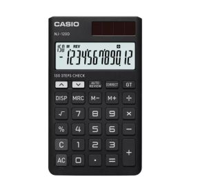 Casio Calculator (NJ-120D-BK-W-DH-W)Practical, Black