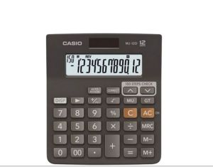 Casio Calculator (MJ-12D-W-DH-W) Practical, Grey