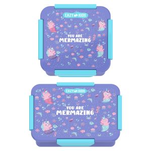 Eazy Kids Lunch Box Set, Mermaid  - Purple