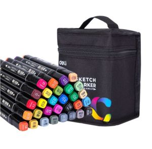 Deli Sketch Dual Tip Marker Set 30 Colors, E70806-30
