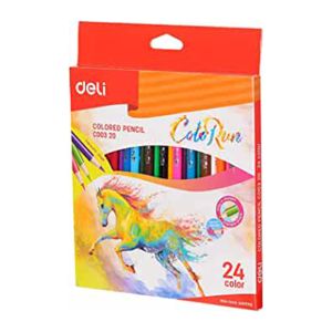 Deli Colored Pencil Lead for Smooth Coloring, 24-Color 