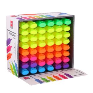 Deli Highlighter Pen, Stand 48 Pieces, Colors 