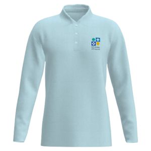 T-shirt Long-Sleeve Polo, Light Blue