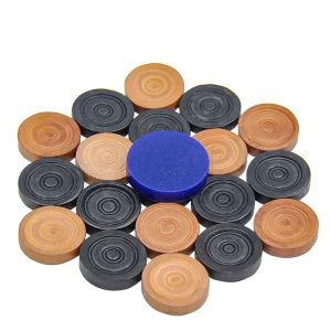 MG Wooden Carrom Coins with Striker, 24 Pcs Coins with 1 Striker