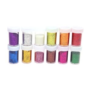 Powder Glitter 12 Pieces, Multicolor