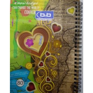 Bnb Arabic Spiral Notebooks, 80 Sheets, Multiple Colors