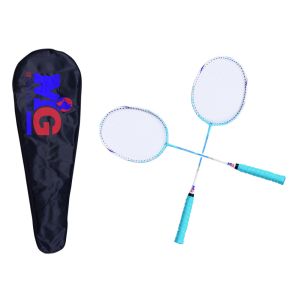 Mountain Gear Badminton Racket Set of 2 with Carry Bag Blue/white 