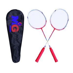 Mountain Gear Badminton Racket Set of 2 with Carry Bag Red/white 