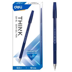 Deli Blue Gel Pen 0.5 , Box of 12 Pieces