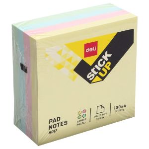Deli Sticky Note ,3*3, 400 Sheets, 4 colors,EA02852