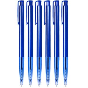 Deli Pen Retractable, 0.7 mm, Stand 60 Pieces, 6506-Blue