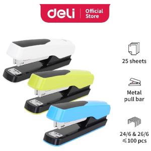 Deli Plastic Stapler, 25 Sheets , Assorted colors-E0427