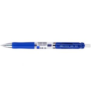 Deli Gel Pen Q10430 With Zipper 0.5mm, Blue