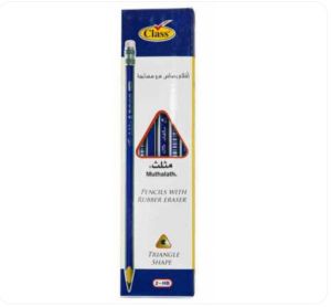 Class pencils triangle shape With rubber eraser 12PCS 