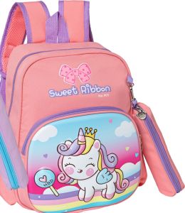 Prima Backpack with Pencil Case - For Girls-13INCH-Orange
