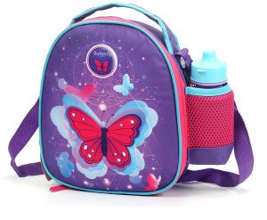 Prima Lunch Bags with Water Bottles for Girls, Purple