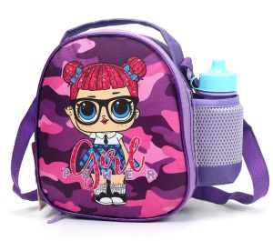 Prima Lunch Bags with Water Bottles for Girls, Fuchsia