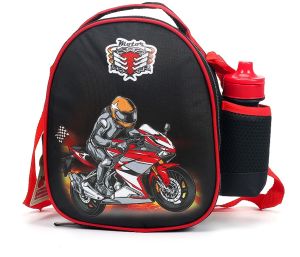 Prima Boys  Lunch Bags with Water Bottle Oval-Shaped-Red