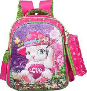 Prima Backpack with Free Pencil Case - For Girls - Kg-14INCH 