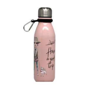 Prima Aluminum Water Bottle 600 ML, -Pink