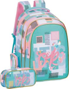 Prima Backpack for Girls with Free Pencil Case-18 Inch