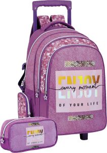 Prima Trolley Bag for Girls with Free Pencil Case-18INCH