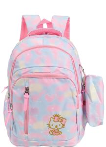 Prima Backpack with Pencil Case - For Girls-17INCH-Baby Blue