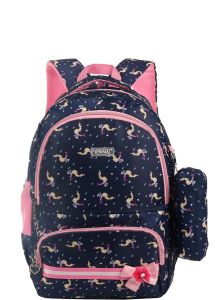 Prima Backpack with Pencil Case - For Girls-17INCH-Black