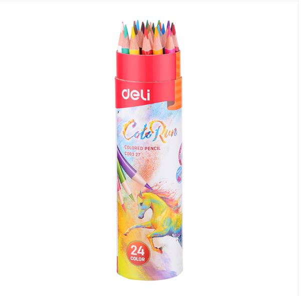 Deli wooden Colored Pencil 24 colors, ec00327