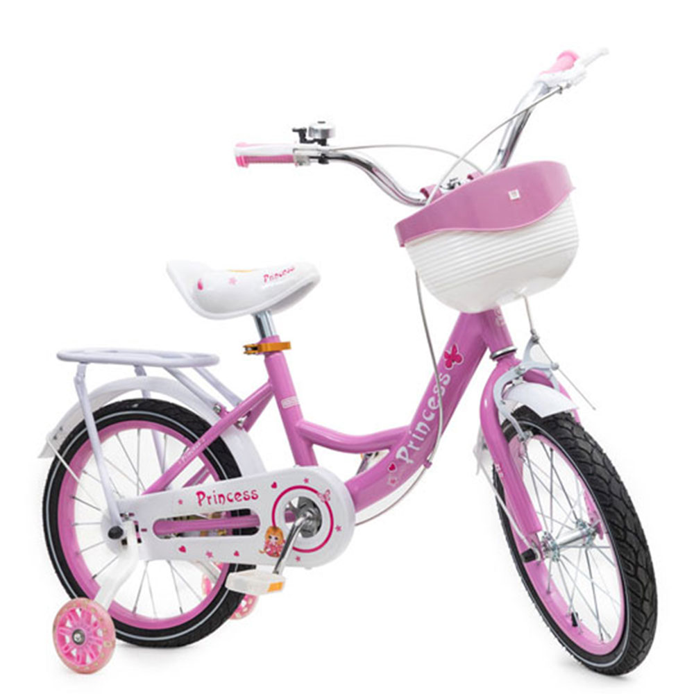 Mountain gear Kids Cycle with Hand Brake Tools Carrier Seat and Basket Pink 12 inch 
