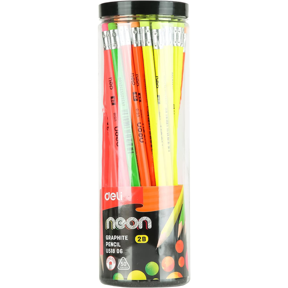 Deli Neon Pencil 50 Pieces 2b -Eu51806