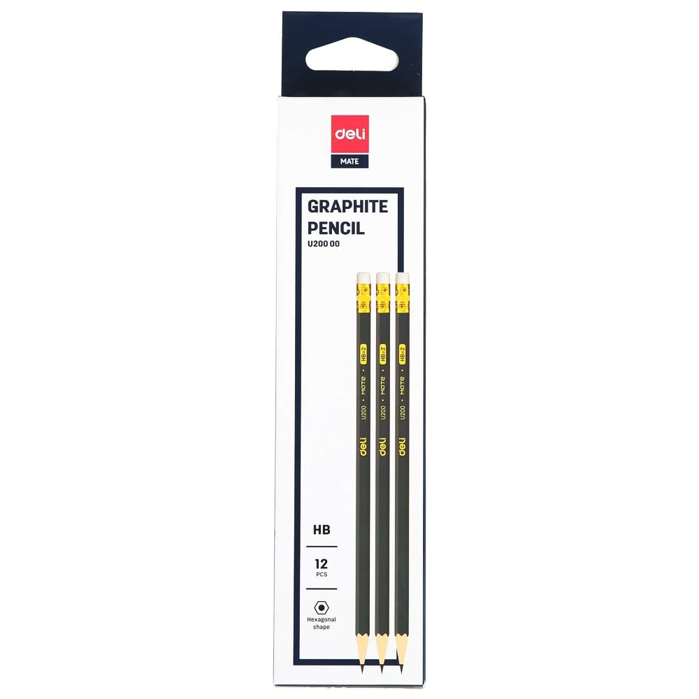 Deli Mate Pencil 12 Pieces Hb -Eu20000