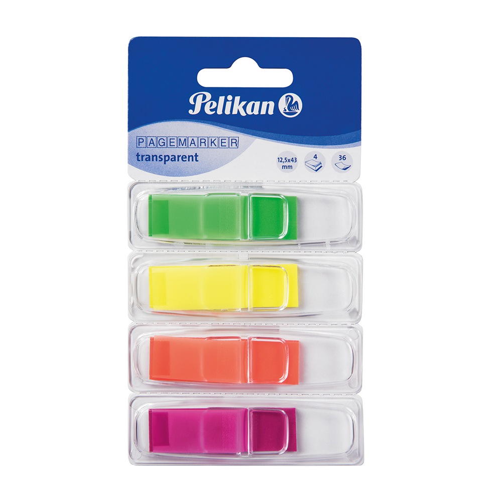 Pelikan Pagemarker Dispenser 12X45mm 4X25 Sheets, multicolor